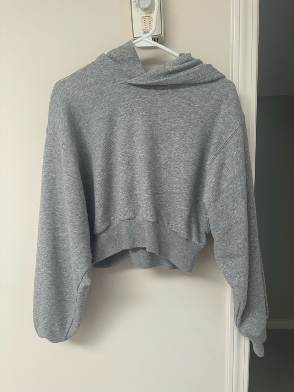 Aritzia TNA Cropped dark Gray Hoodie -